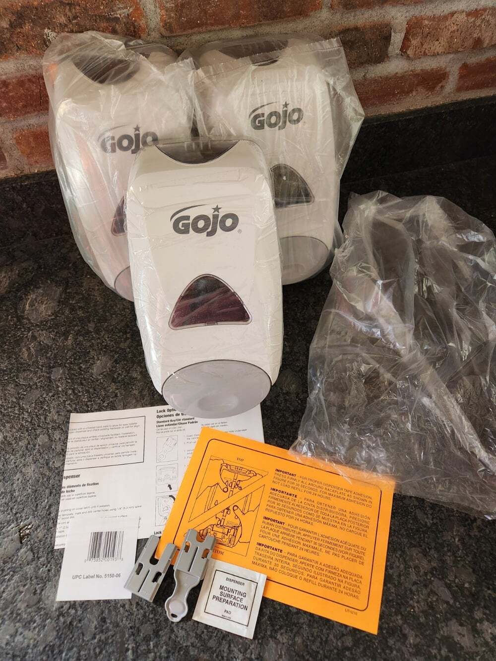 GOJO FMX-12 Foam Soap Dispenser - Push Style- 5150-06 Set Of 3 - New